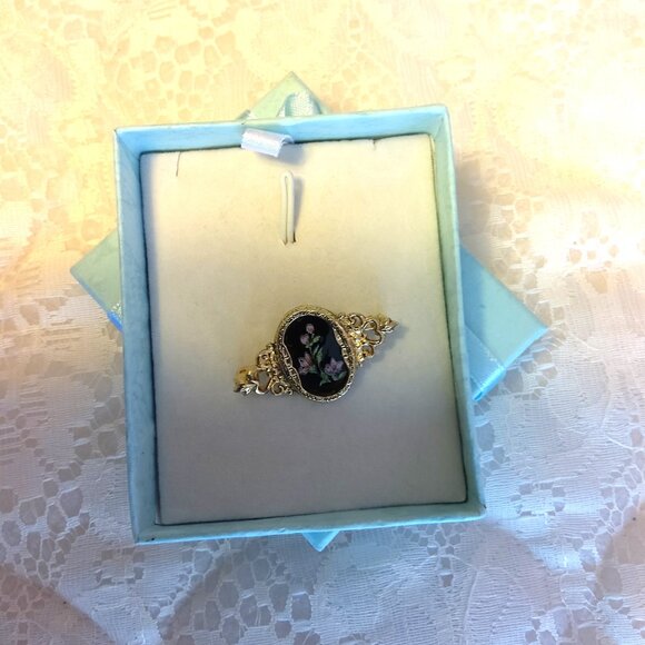 Vintage Floral Gold Tone Brooch Timeless Vtg Pin Jewelry for Tops Dresses Scarfs - Picture 6 of 8